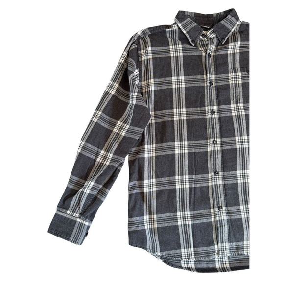 POISON Ride Like The Wind Upcycled Grunge Flannel Shirt 80s Retro Vintage Size M - Picture 5 of 13